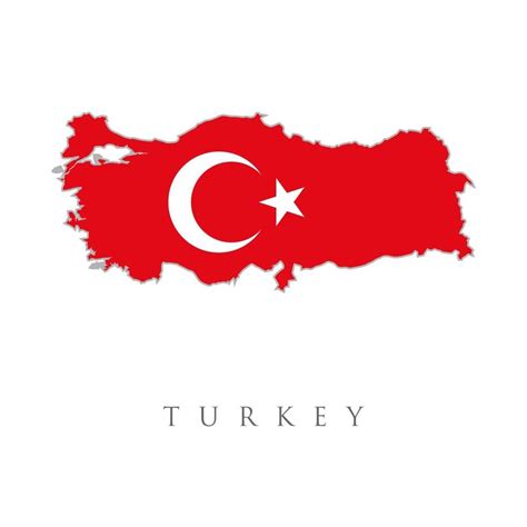 Crescent Moon and Star Turkish Flag, Turkey flag map. The flag of the ...