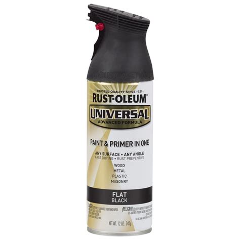 Shop Rust Oleum Universal General Purpose Flat Black Spray Paint