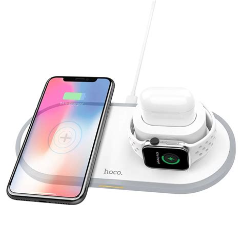 Hoco 3 Em 1 Qi Sem Fio Carregador Almofada Para Iphone 11 Pro X Xs Max