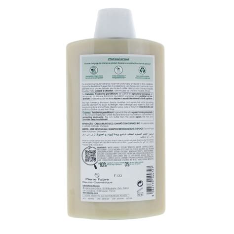 Klorane Shampooing Au Beurre De Cupua U Bio Cheveux Tr S Secs