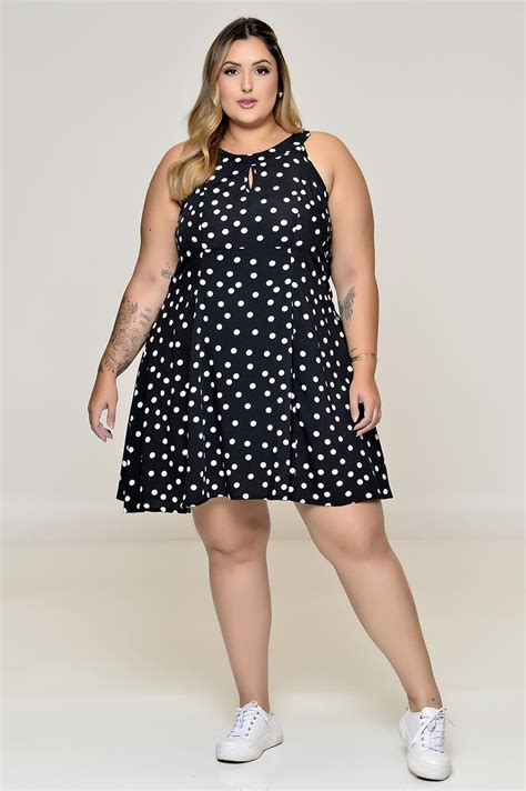 Vestido Plus Size Em Viscose Evas Po Vk Moda Plus Size