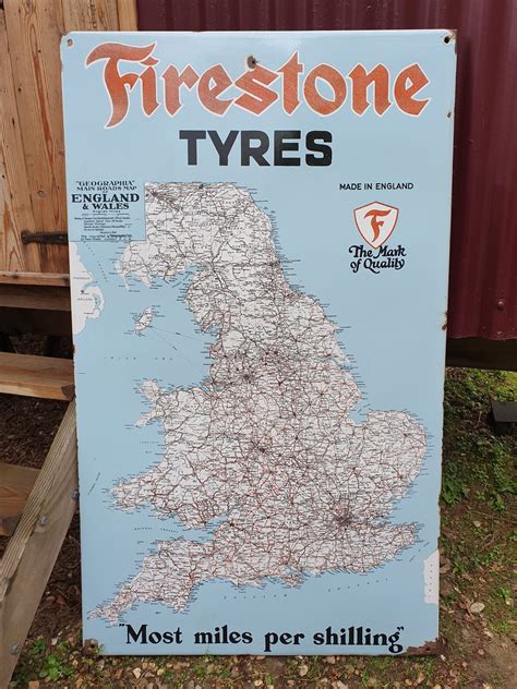 Firestone Tyres Map - Now Sold! - Vintage Automobilia