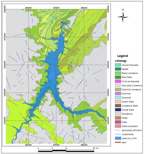 Geological and structural map of Tekeze dam and reservoir area ...