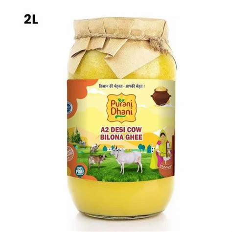 2 Liter A2 Desi Cow Bilona Ghee At 3100 Jar Bilona Cow Ghee In