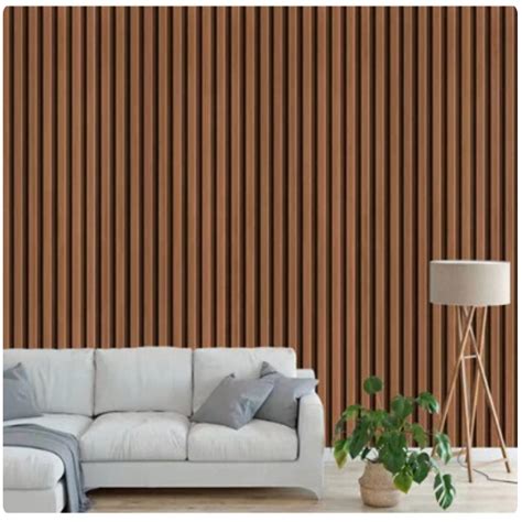 Jual Solusi Dekorasi Sticker Dinding Kayu Salur 45cm X 8m