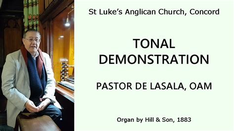 Tonal Demonstration Pastor De Lasala 1883 Hill Son Organ Of St Luke