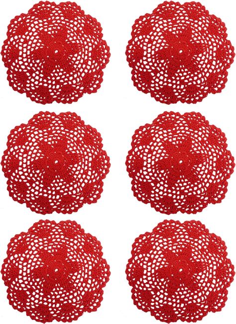 Ouyatoyu Pcs Doilies Cloth Lace Crochet Doilies Place Mats For