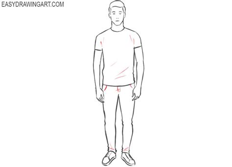 How To Draw A Standing Person Easy