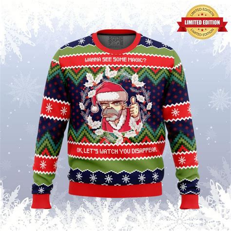 Wanna See Some Magic Bad Santa Ugly Sweaters For Men Women Rugcontrol