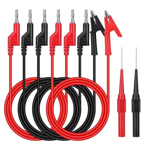 Multimeter Messleitung 6Pcs Messleitungen Set Mit Krokodilklemmen Kabel