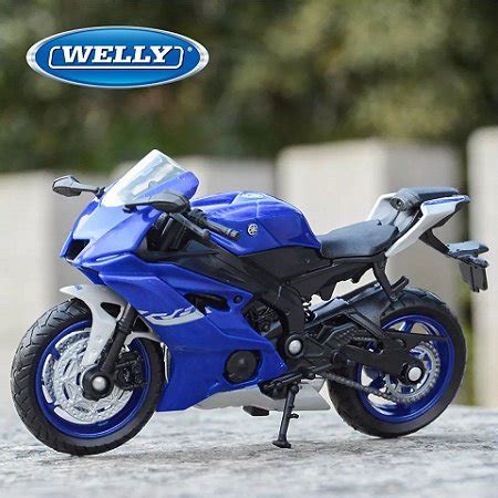 Miniatura Yamaha YZF R6 2020 Welly 1 18 Miniaturas De Motos Deyr