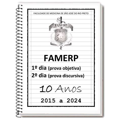 Famerp Caderno De Provas Gabarito Folhas De Reda O