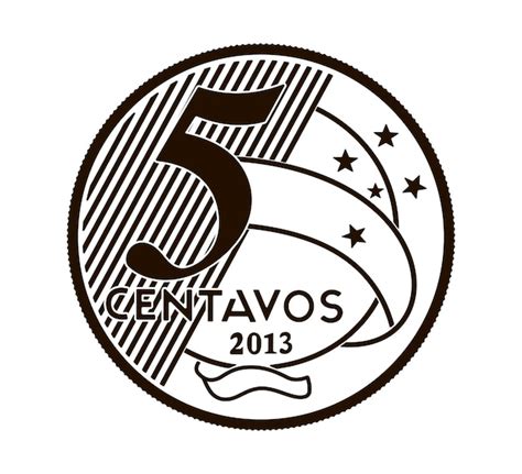 Premium Vector Brazilian Centavos De Real Coin Reverse On White