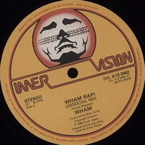 Wham Wham Rap St Uk Vinyl Single Inch Record Maxi Single