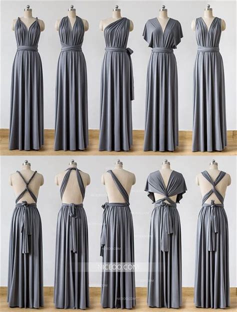 Dark Gray Convertible Bridesmaid Dresses Infinity Dresses Multiway