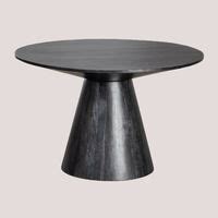 Mesa De Comedor Redonda En Madera De Mango Cm Weymar Sklum Negro