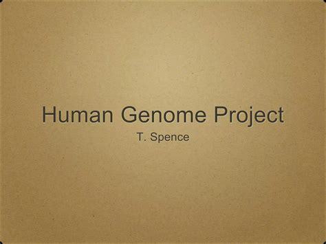 Human Genome Project Slides Ppt Free Download