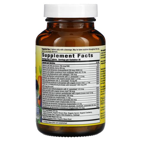 MegaFood, Multivitamin For Daily Energy, 60 Tablets