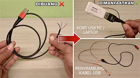 Kabel Usb Rusak Menjadi Alat Multifungsi Cara Menyambung Kabel Data Youtube