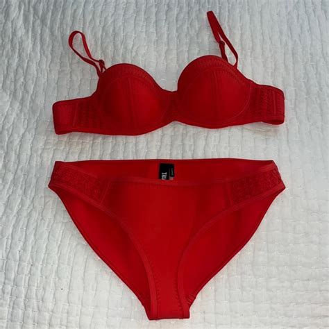 Triangl Swimwear Swim Triangl Red Bikini Set Poshmark