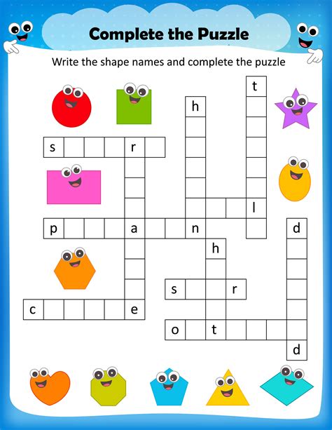 Crossword Puzzle Worksheets Printable