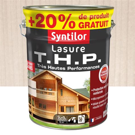 Lasure Syntilor Thp Ans Bois Blanchi Satin L Gratuit Leroy Merlin