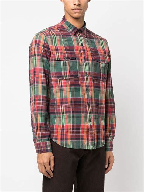 Polo Ralph Lauren Plaid Check Long Sleeve Shirt In Red Modesens