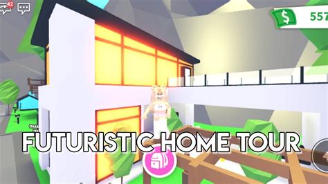 Roblox Futuristic House Tour In Adopt Me Youtube