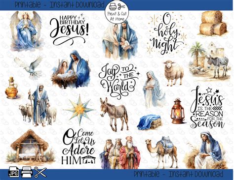 Nativity Bible Scripture Verses Study Journaling Printable Stickers - Etsy