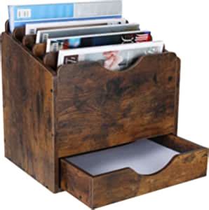 Amazon Pag Wood Desktop File Holder Organizer Mail Sorter With