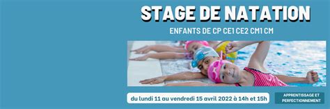 Stage De Natation Enfant Du Au Avril Association Sportive