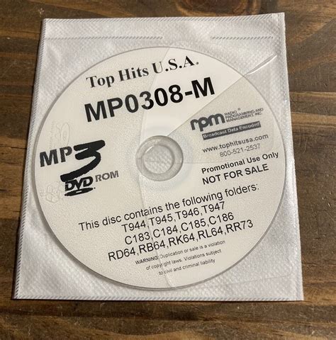 Rpm Top Hits Usa Promo Only Dvdmp3 Format Mp0308 M March 2008 Ebay