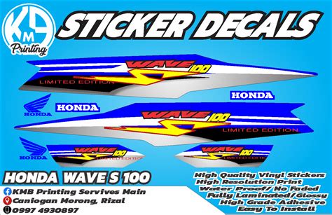 Honda Wave Sr 100 Stock Sticker Decals Lazada Ph