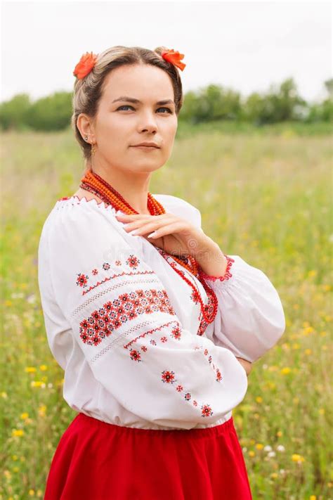 Portrait Of A Ukrainian Woman In A National Costume Stock Image Image