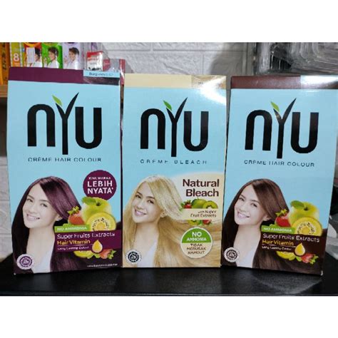 Jual Nyu Creme Hair Colour Pewarna Rambut Cat Rambut Shopee Indonesia