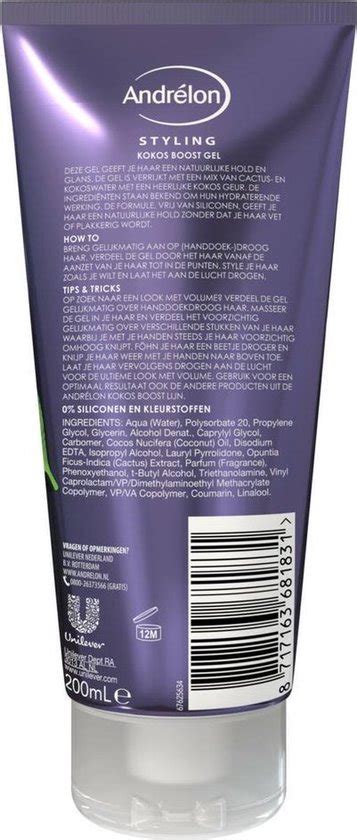 Andrélon Kokos Boost Styling Gel met Kokoswater Tube 200 ml