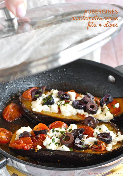 Aubergines Aux Tomates Cerise Feta Olives Cuisson La Po Le