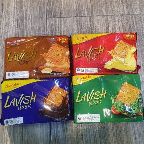 Jual Lavish Sandwich Crackers Biskuit Cream Coklat Cheese Keju