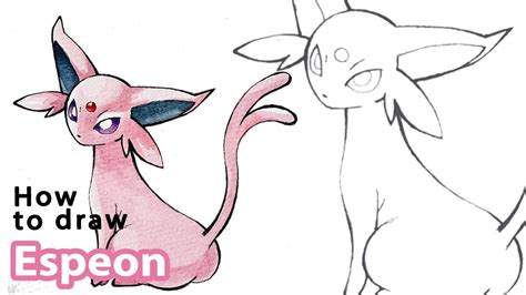 How To Draw Espeon From Pok Mon Eevee Evolutions Youtube