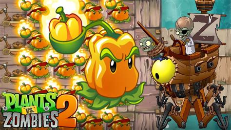 Plants Vs Zombies 2 Pvz 2 Max Level Plant Pepper Pult Vs Zombies Part 6 Youtube