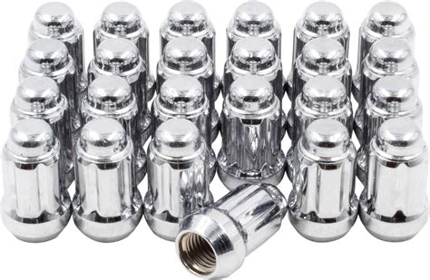 Wheel Accessories Parts 24 Pcs 12mm 125 12x125 Thread Car Spline 138 Long Lug Nut Chrome