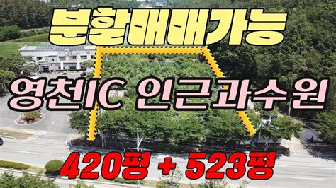 영천ic인근 4차선 도로접한 자연녹지923평분할매매가능 Youtube