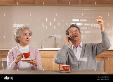 Old people make phone calls Stock Photo - Alamy