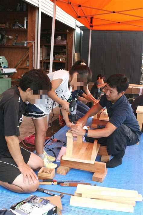 夏休み親子木工教室 ブログ 築地住建