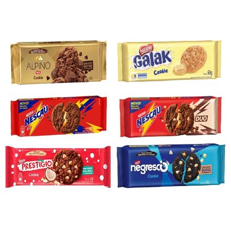 Biscoito Cookie Nestlé 60g Sabores Diversos Galak Prestígio Nescau