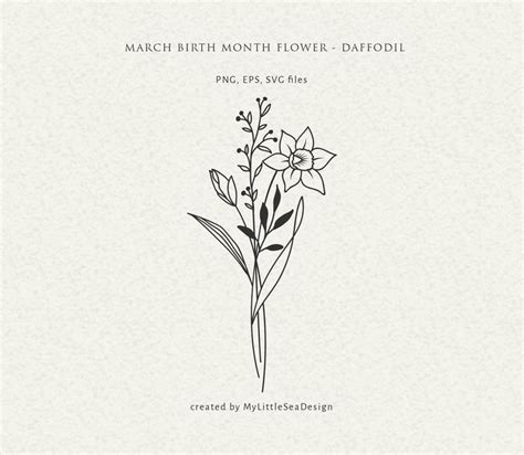 March Birth Flower Svg Birth Month Flower Svg Floral Bouquet Etsy In 2021 March Birth