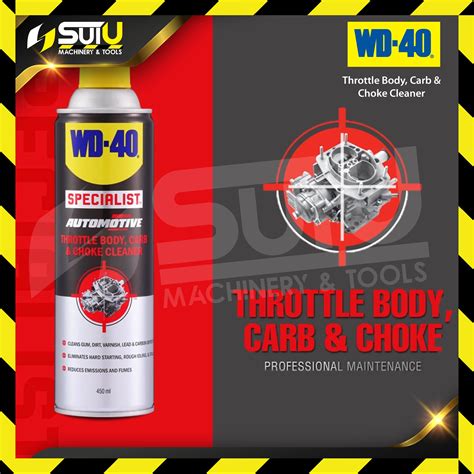 WD 40 450ML Specialist Automotive Throttle Body Carb Choke Cleaner