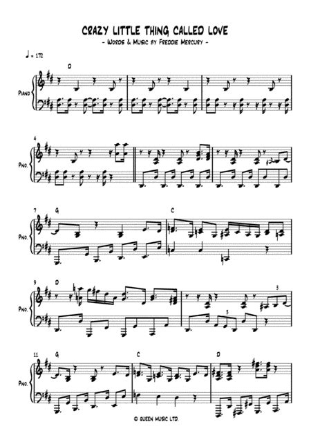 Crazy Little Thing Called Love Arr Mouli Sheet Music Dwight Yoakam Piano Solo