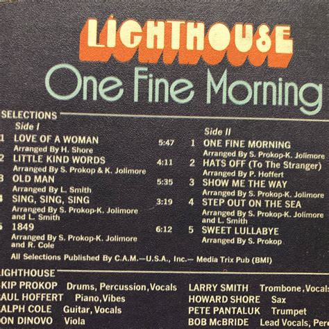 Yahooオークション Lighthouse One Fine Morning Lp 9230 1002 カナ