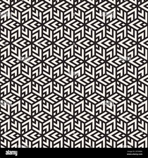 Vector Seamless Pattern Repeating Geometric Lines Abstract Lattice Background Design Stock